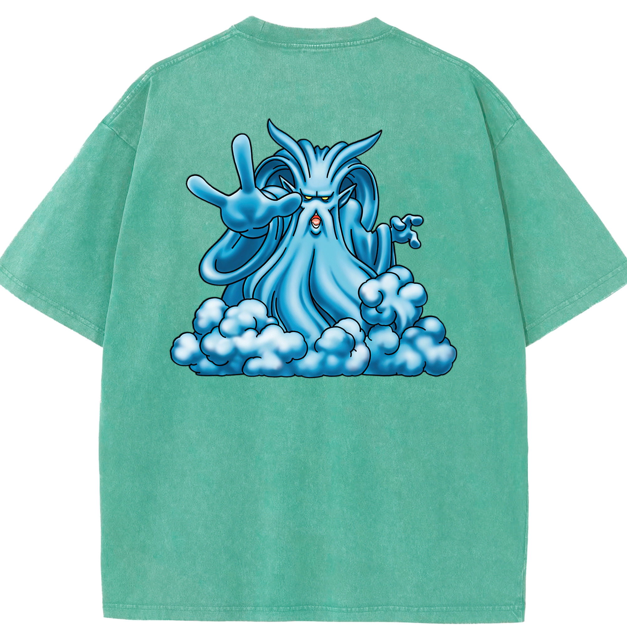 （画像用） ドラゴンクエスト Doragon Kuesuto Dragon Quest 綿100% ヴィンテージ風 半袖Tシャツ（背面プリント）